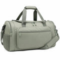 Borsa da viaggio 50 cm in tessuto sintetico verde salvia con tracolla e tasche