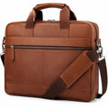 Borsa portadocumenti 40×8×30 cm in similpelle marrone con tracolla per computer portatile
