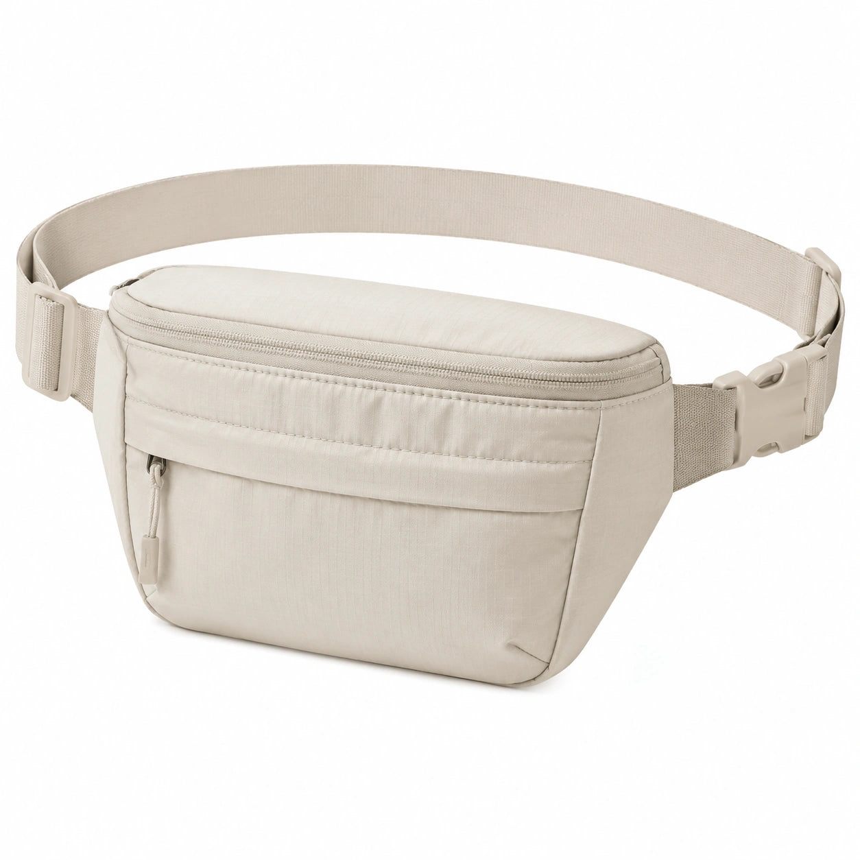 Marsupio 24 × 7 × 15 cm in tessuto beige con cintura regolabile