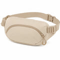Marsupio beige in tessuto sintetico 28 x 15 x 7 cm con cintura regolabile