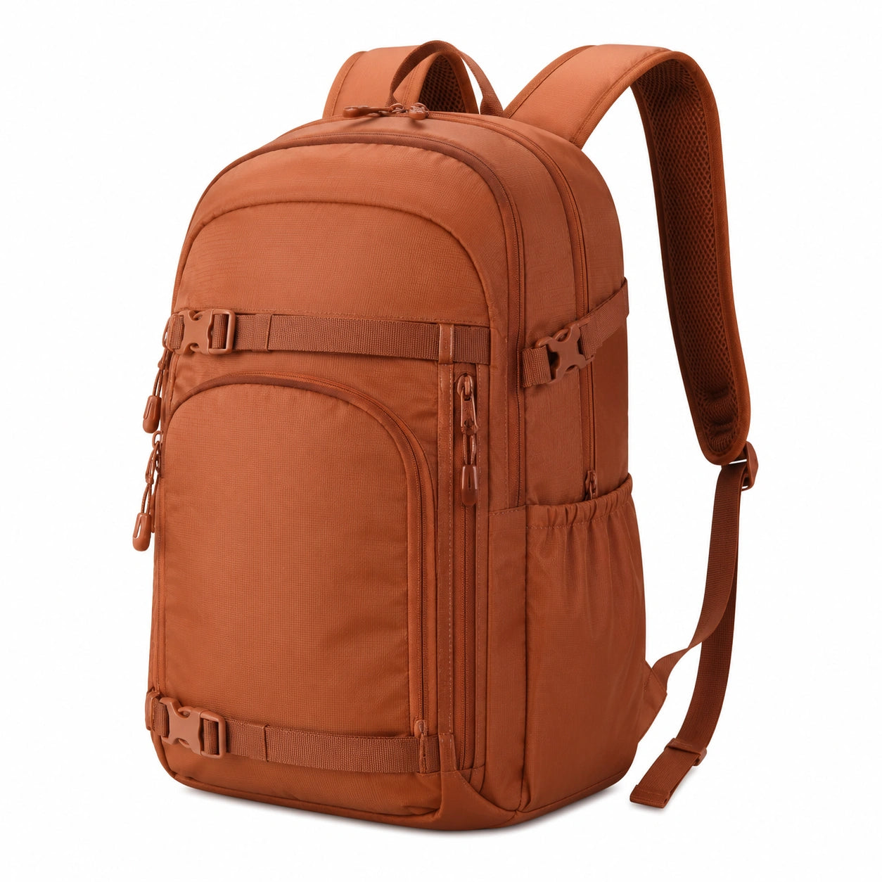 Zaino 32 x 18 x 48 cm in tessuto sintetico arancione per viaggio stile funzionale